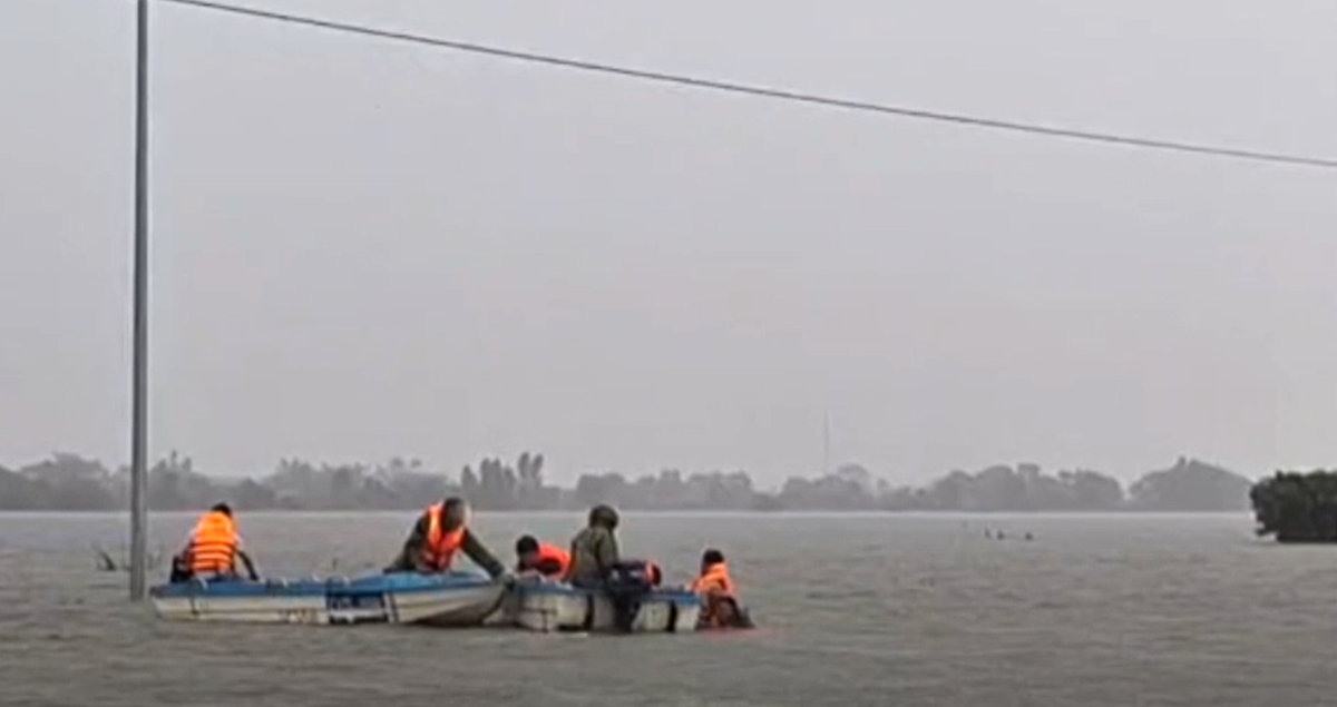 Khu vực gặp nạn nằm ở phía Nam trụ sở Công an xã Đan Điền