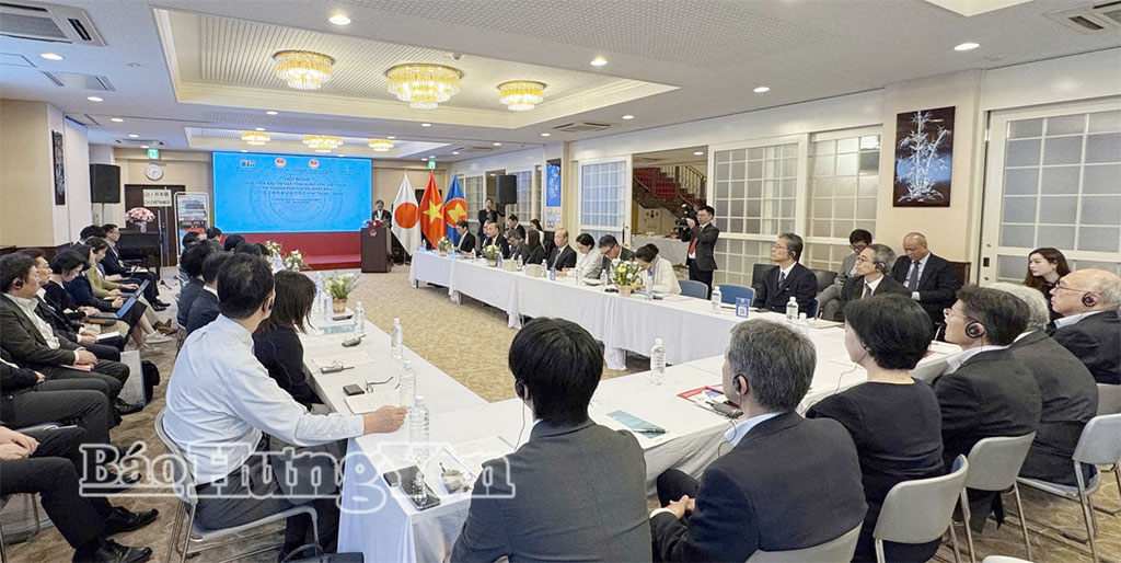 Hội nghị xúc tiến đầu tư vào Hưng Yên tại Tokyo (Nhật Bản). (Ảnh: Báo Hưng Yên)