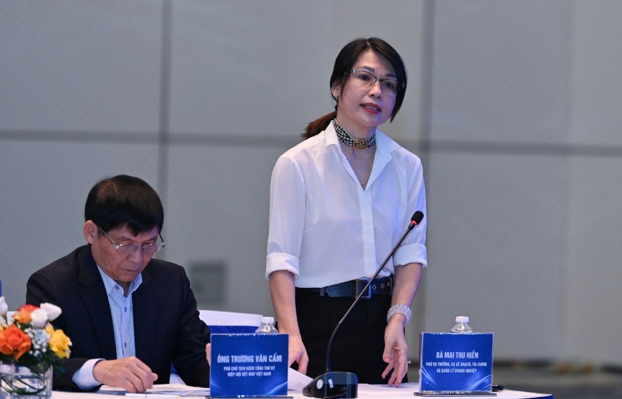 Bà Mai Thu Hiền, Phó Vụ trưởng Vụ Kế hoạch, Tài chính và Quản lý doanh nghiệp: 