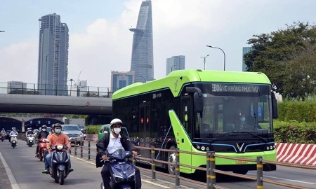 TP HCM đề xuất chuyển đổi toàn bộ xe buýt sang xe điện và năng lượng xanh. Ảnh minh họa.