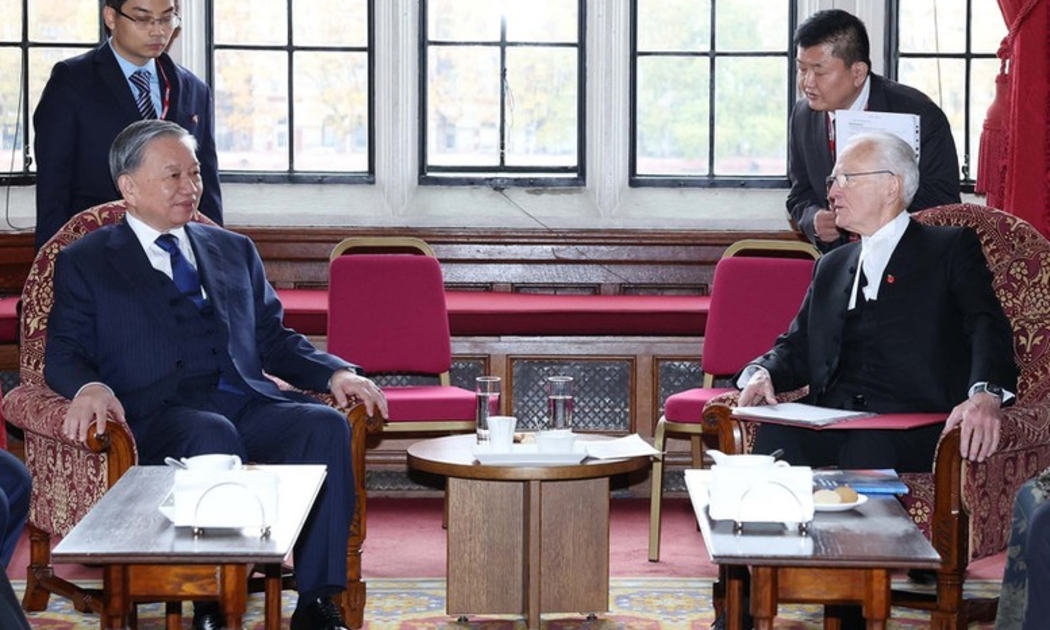 Tổng Bí thư Tô Lâm hội kiến Chủ tịch Thượng viện Anh và Chủ tịch Hạ viện Anh