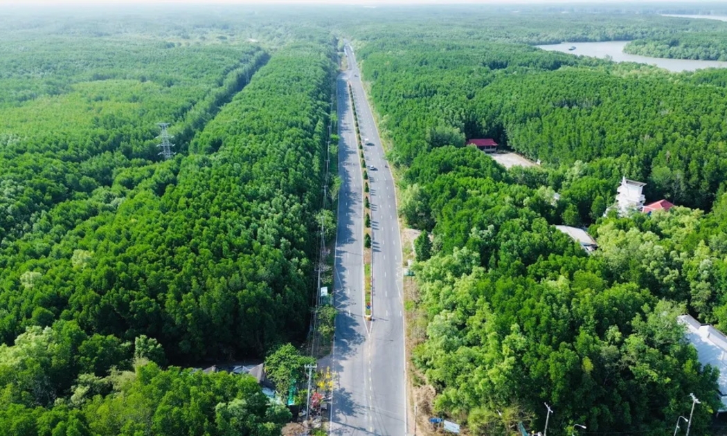 Tuyến đường Rừng Sác, lộ trình dự kiến sẽ có tuyến đường sắt đô thị nối trung tâm TP.HCM đi Cần Giờ. Ảnh: Đào Trang