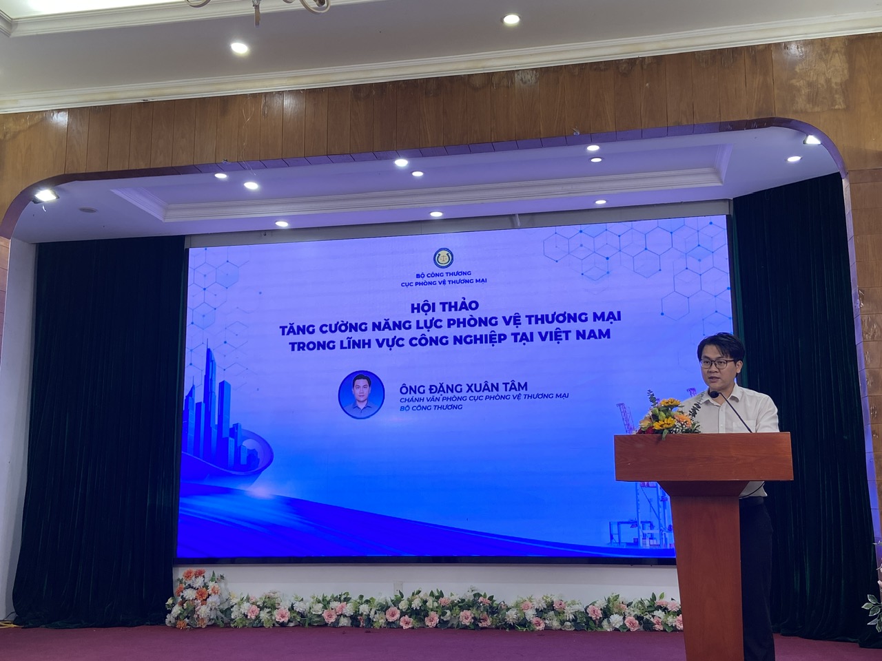 Ông Đặng Xuân Tâm, Chánh Văn phòng Cục Phòng vệ Thương mại.