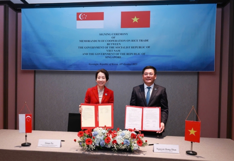 Vietnam, Singapore sign Memorandum of Cooperation on Rice Trade
