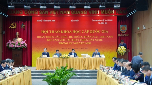 Hoàn thiện cấu trúc hệ thống pháp luật, đưa thể chế thành lợi thế cạnh tranh