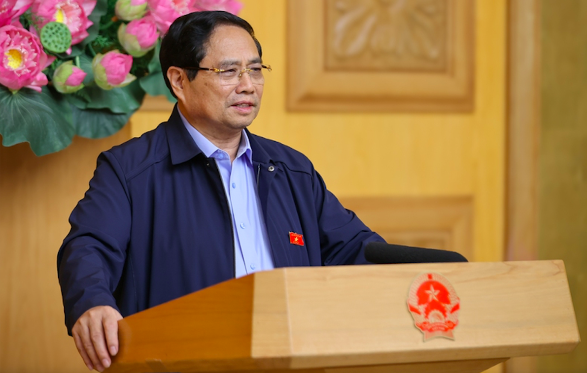 Thủ tướng Phạm Minh Chính khẳng định dữ liệu là tài nguyên chiến lược, là tư liệu sản xuất mới sau đất đai, lao động, vốn và công nghệ, có cơ sở dữ liệu Việt Nam thì mới có trí tuệ nhân tạo Việt Nam - Ảnh: VGP.