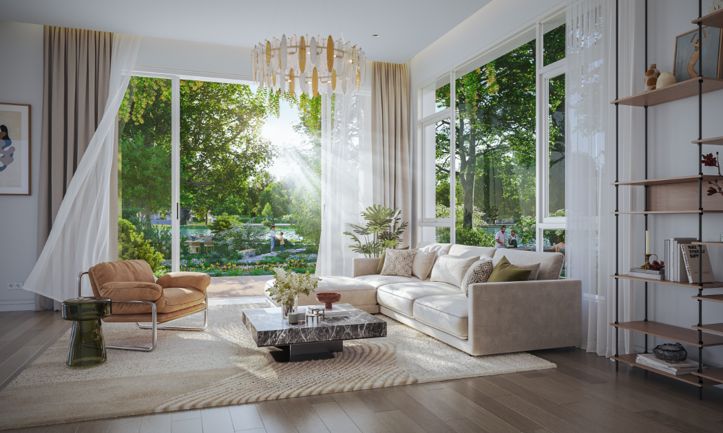Sau mỗi khung cửa tại Retreat Forest là bức tranh thiên nhiên ngập tràn.