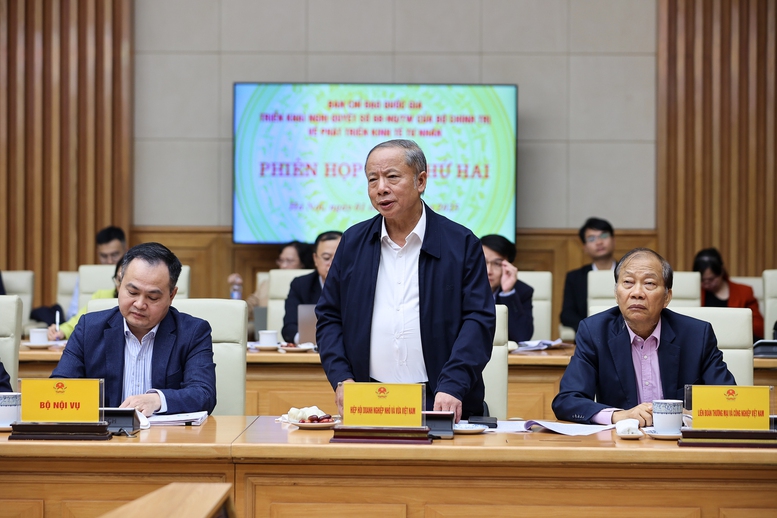 Chủ tịch Hiệp hội Doanh nghiệp nhỏ và vừa Việt Nam Nguyễn Văn Thân phát biểu - Ảnh: VGP