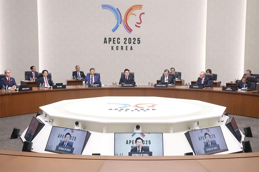Quang cảnh Phiên thứ hai Hội nghị các nhà Lãnh đạo APEC 2025. Nguồn ảnh: APEC 2025 KOREA & Yonhap News&nbsp;