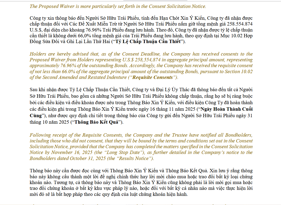 Novaland được chấp thuận miễn trừ vi phạm lô trái phiếu 335 triệu USD - Ảnh 2