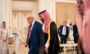 Trong chuyến thăm của Tổng thống Donald Trump tới Riyadh gần nhất, các công ty Mỹ như Nvidia đã được bật đèn xanh để bán chip AI cho Ả Rập Xê Út. Ảnh: Doug Mills/The New York Times