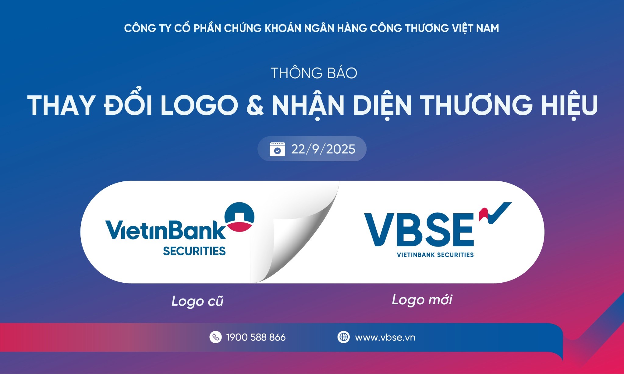 VietinBank Securities thay đổi Logo và Nhận diện thương hiệu mới.