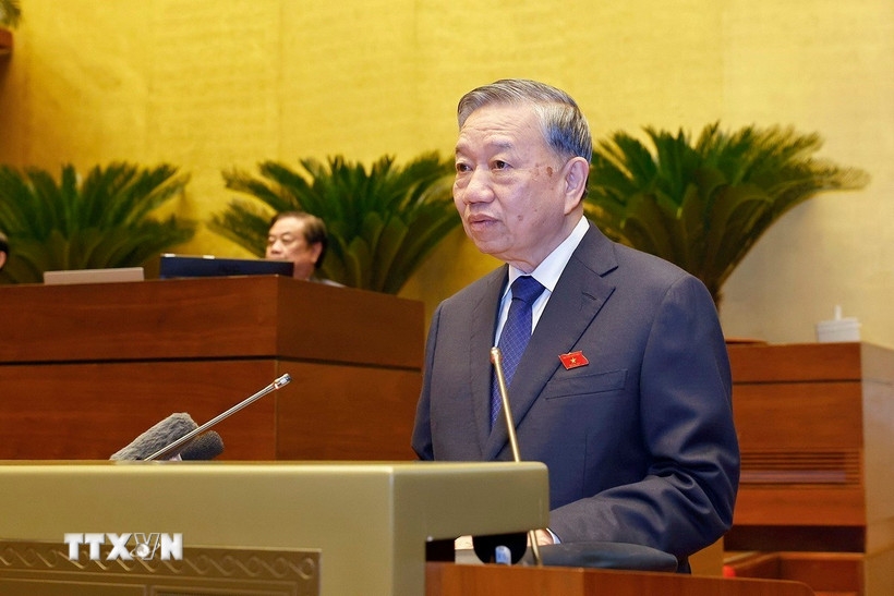 Tổng Bí thư Tô Lâm phát biểu. Ảnh: TTXVN