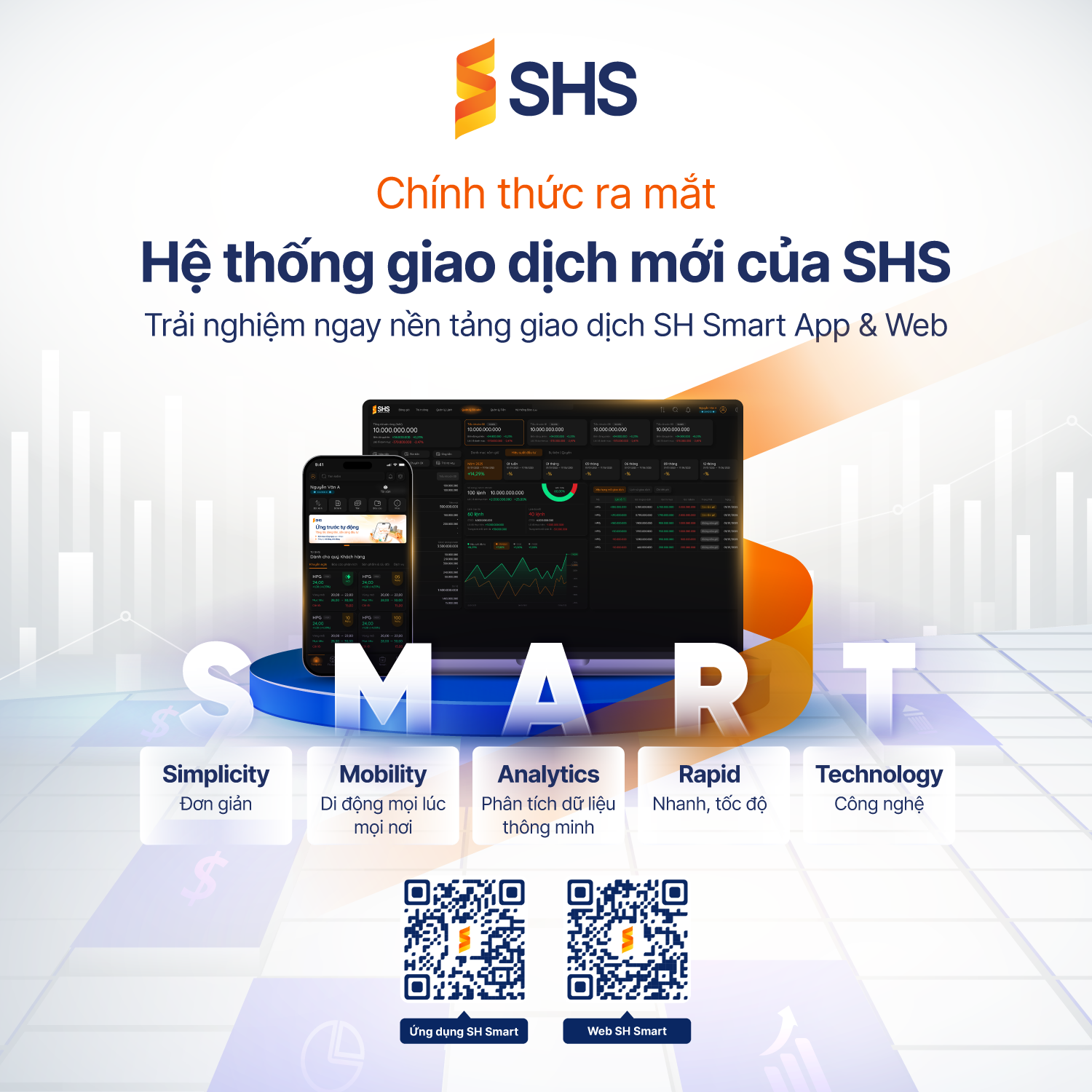SHS ra mắt bộ đôi nền tảng giao dịch thế hệ mới SH Smart