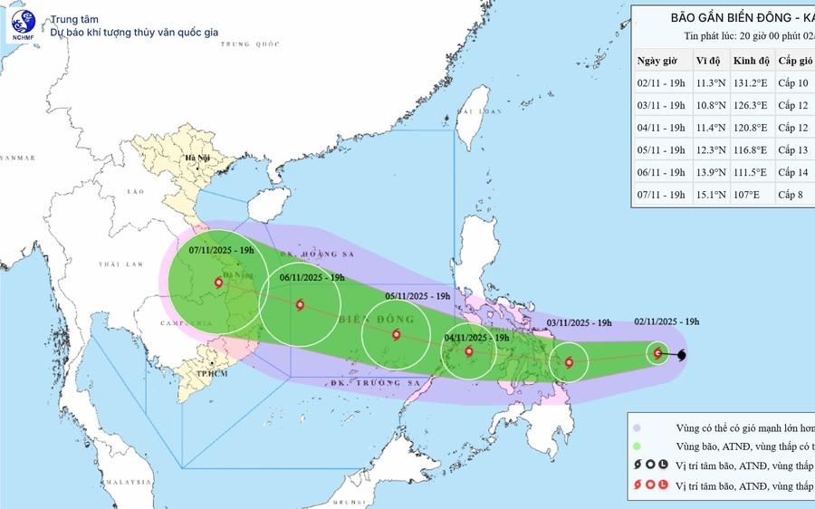 Chủ động ứng phó với bão gần Biển Đông (bão Kalmaegi).
