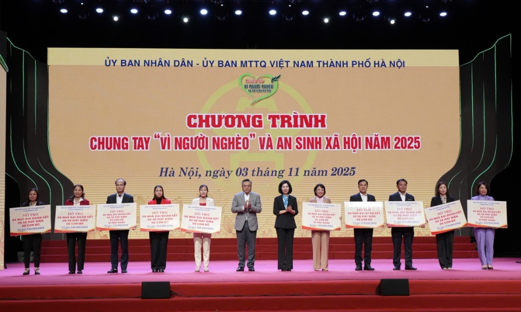 Ủy ban nhân dân- Ủy ban MTTQ Việt Nam thành phố Hà Nội tổ chức Chương trình “Chung tay Vì người nghèo và an sinh xã hội” thành phố Hà Nội năm 2025.