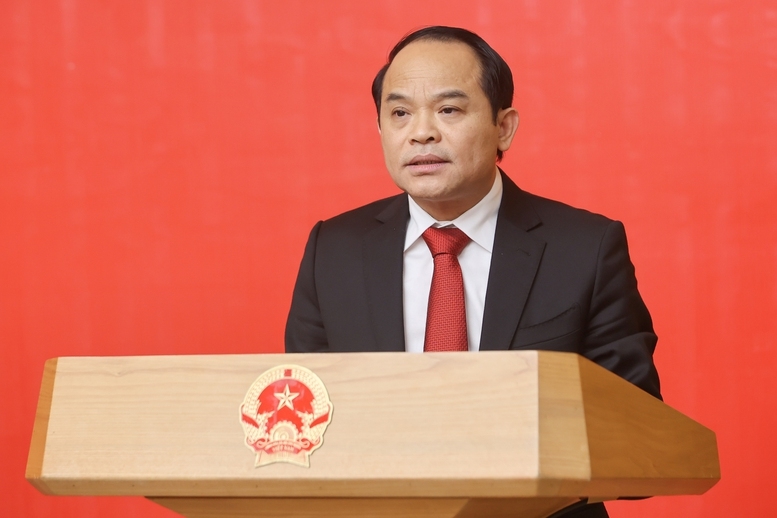 Trên cương vị công tác mới, ông Nguyễn Quốc Đoàn xin tiếp thu, thực hiện đầy đủ các ý kiến chỉ đạo của Thủ tướng Chính phủ; sẽ nỗ lực hết sức mình, phấn đấu nhiều hơn nữa, với tinh thần trách nhiệm cao nhất - Ảnh: VGP