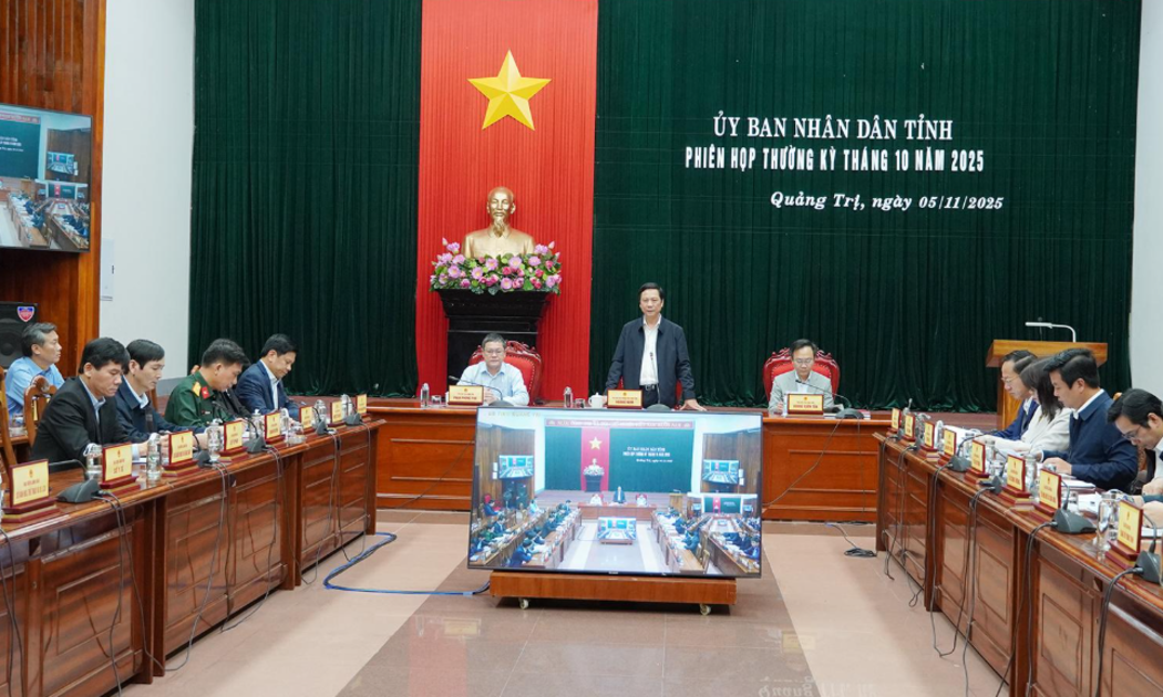Sáng 5/11, UBND tỉnh Quảng Trị tổ chức phiên họp thường kỳ tháng 10/2025. 