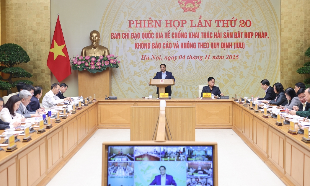Thủ tướng Phạm Minh Chính chủ tri phiên họp. Ảnh VPG.