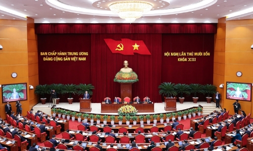 Thông cáo báo chí về ngày làm việc thứ nhất Hội nghị Trung ương 14 khóa  XIII