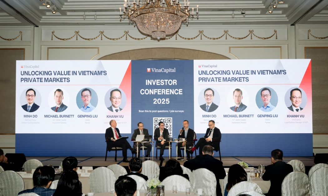 Các diễn giả chia sẻ tại Hội nghị nhà đầu tư VinaCapital 2025.