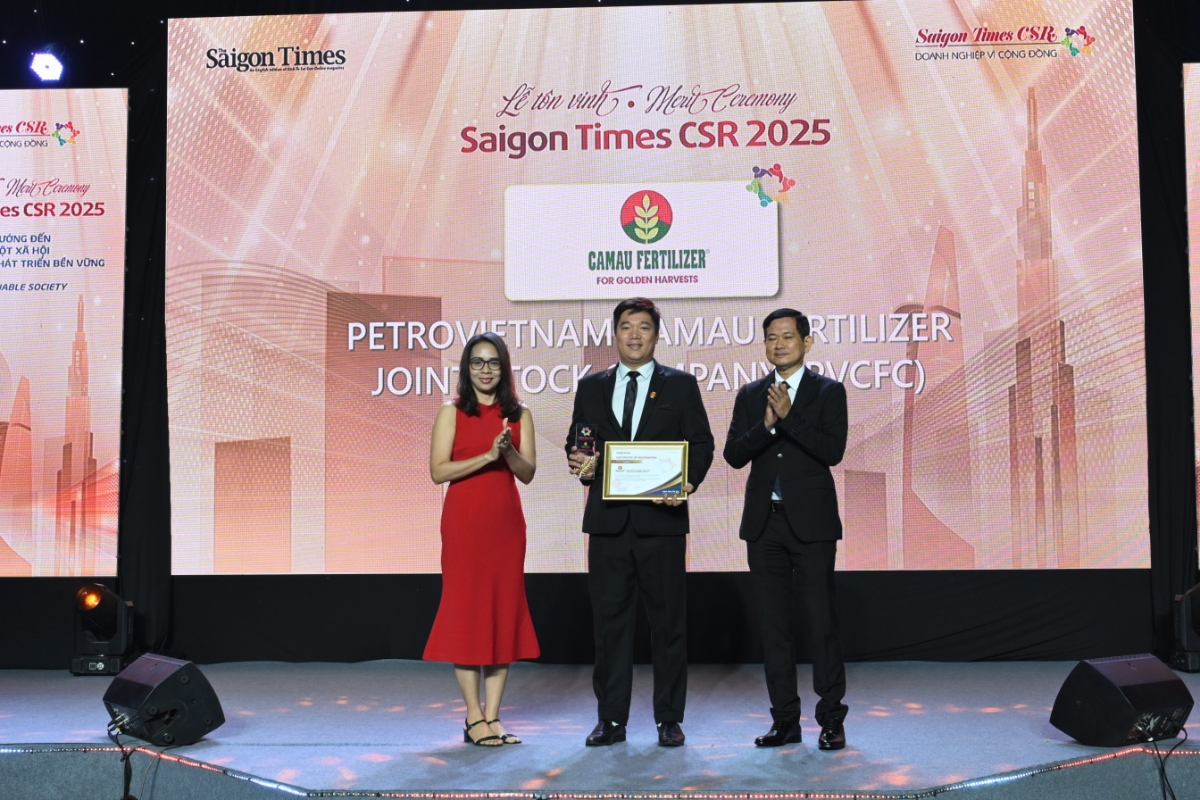 Lần thứ 4 liên tiếp Phân Bón Cà Mau được vinh danh doanh nghiệp vì cộng đồng.