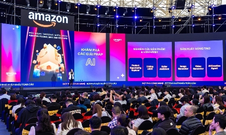 Toàn cảnh Hội nghị Thường niên 2025 với chủ đề “Đột phá công nghệ - Bứt phá xuất khẩu toàn cầu”. Ảnh: Amazon Global Selling.