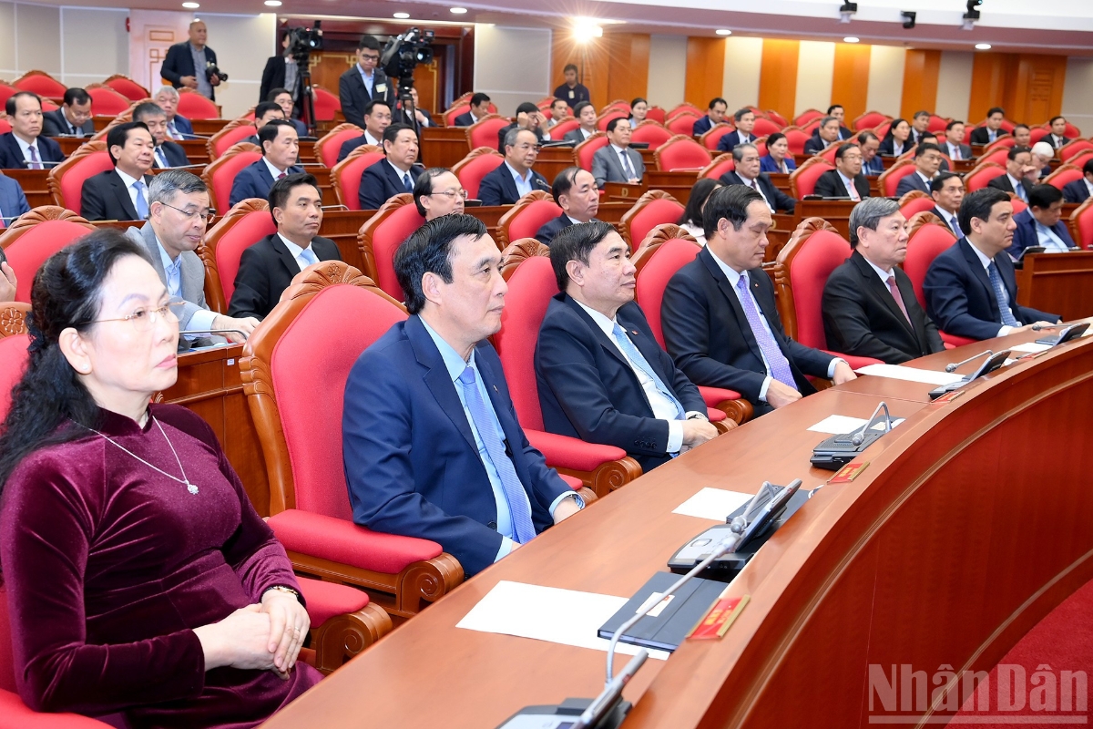 Các đại biểu tham dự phiên bế mạc hội nghị. Ảnh: Nhân Dân