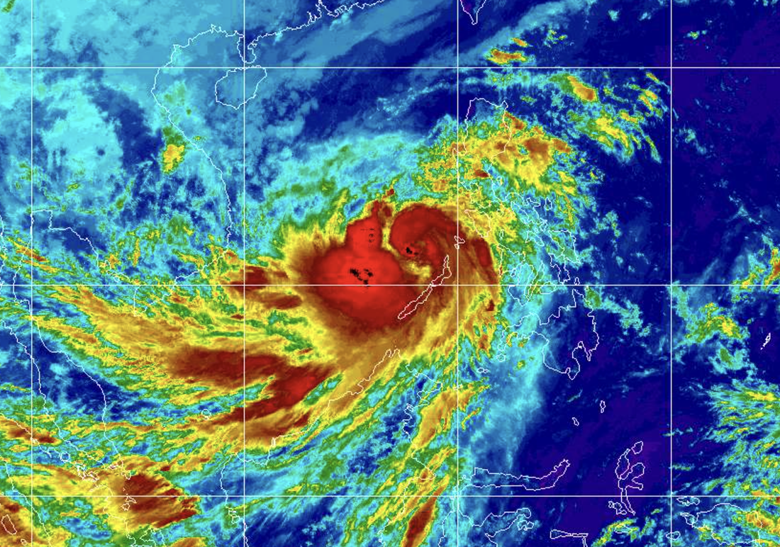 Ảnh mây vệ tinh chụp từ vệ tinh Misat IR Biển Đông.