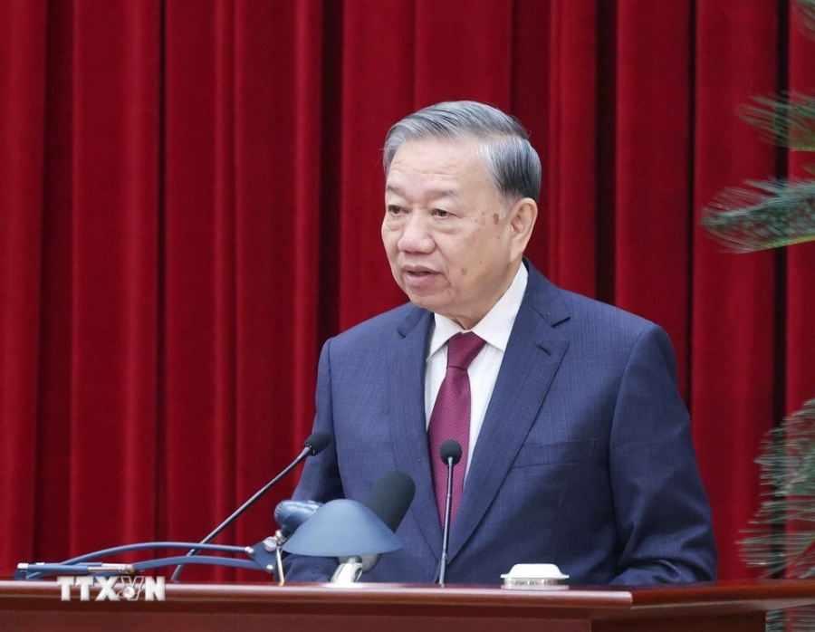Tổng Bí thư Tô Lâm phát biểu. Ảnh: TTXVN