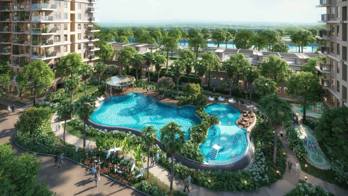 Tiện ích nội khu được bố trí ngay dưới chân các tòa tháp.