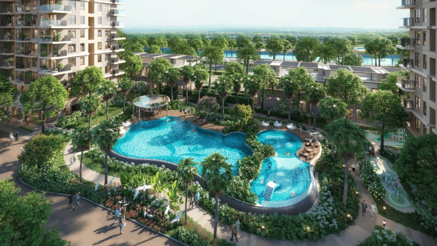 Tiện ích nội khu được bố trí ngay dưới chân các tòa tháp.