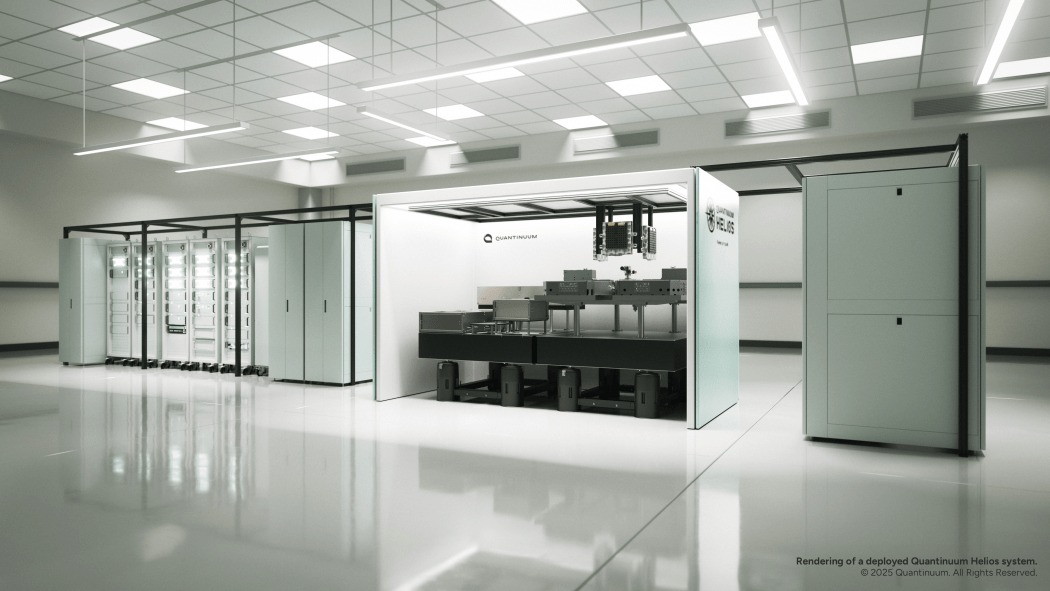 Bản vẽ máy tính lượng tử Helios của Quantinuum