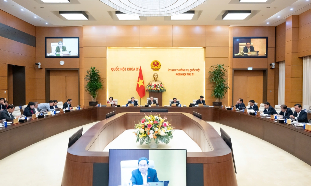 Chủ tịch Quốc hội Trần Thanh Mẫn chủ trì phiên họp. Ảnh: Quốc hội.