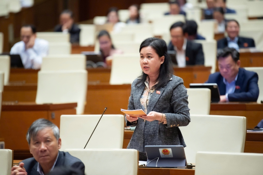 Đại biểu Nguyễn Phương Thủy – Đoàn đại biểu Quốc hội TP Hà Nội. Ảnh: Quốc hội.