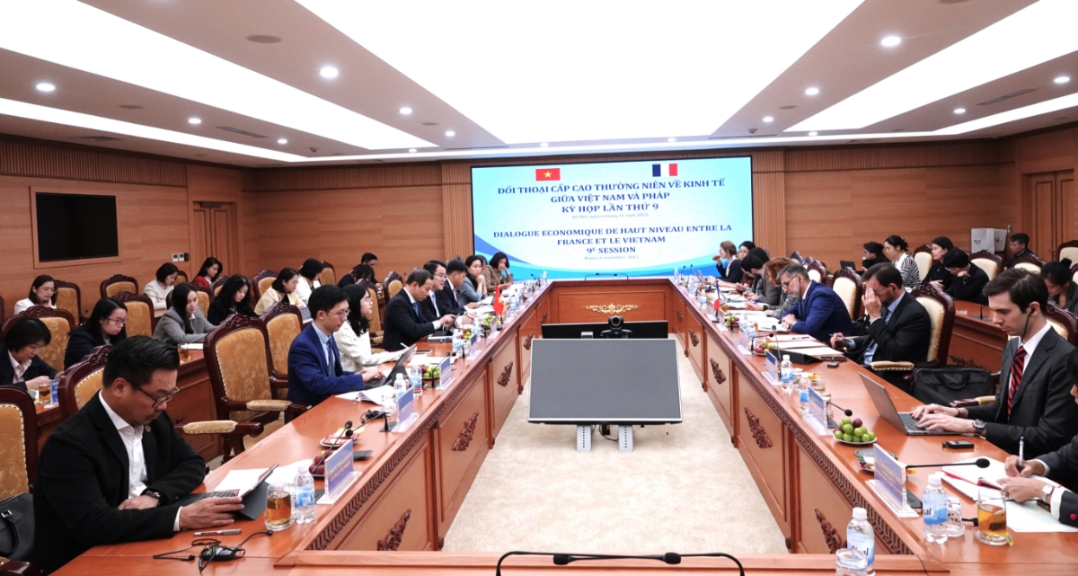 Diễn đàn Đối thoại cấp cao thường niên về kinh tế Việt Nam - Cộng hoà Pháp tổ chức vào ngày 6/11 tại Hà Nội. (Ảnh: Bộ Tài chính)