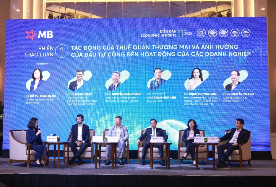 Một phiên thảo luận tại Diễn đàn Kinh tế MB Economic Insights 2025.
