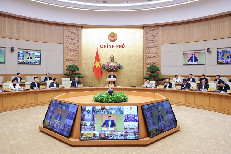 Thủ tướng chủ trì phiên họp Chính phủ tháng 10/2025 trực tuyến với các địa phương - Ảnh: VGP