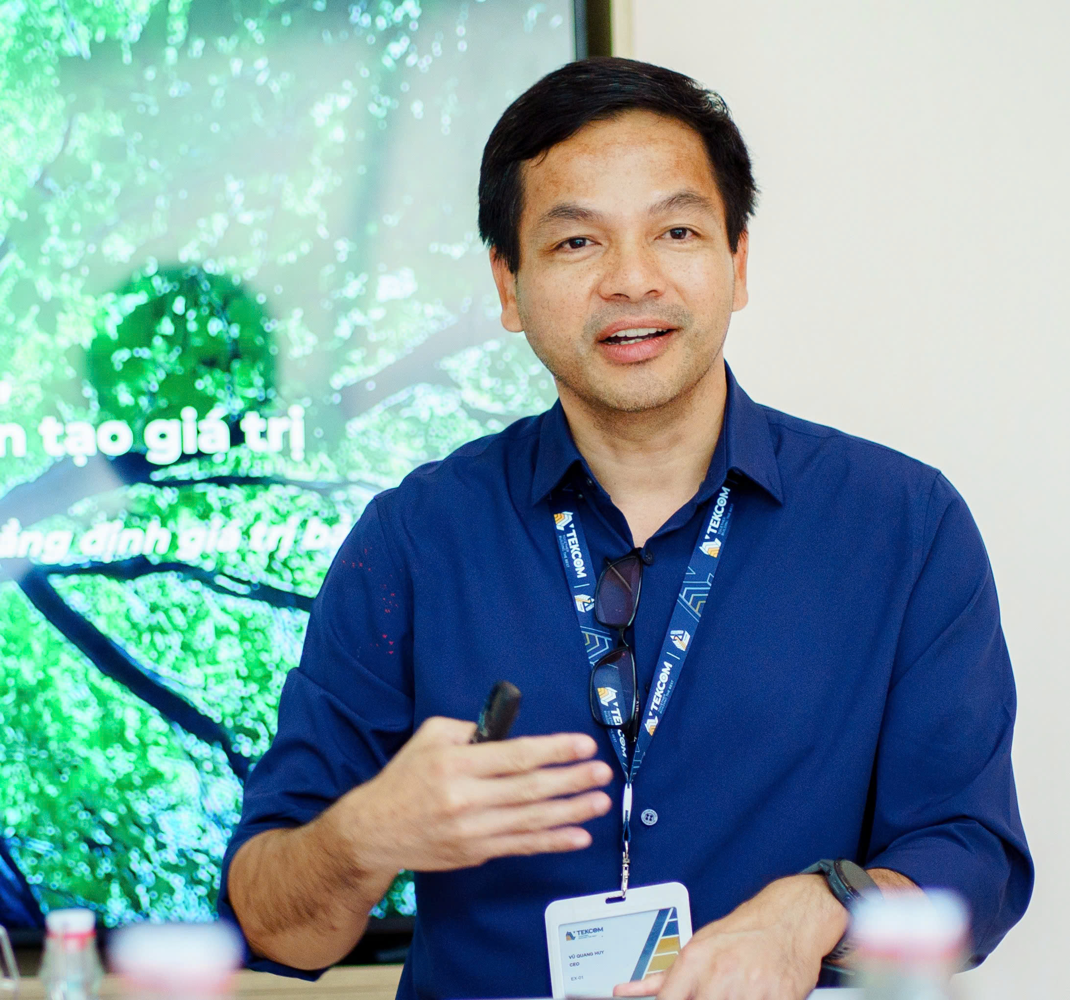 Ông Vũ Quang Huy, Chủ tịch kiêm Tổng Giám đốc Công ty Cổ phần TEKCOM.