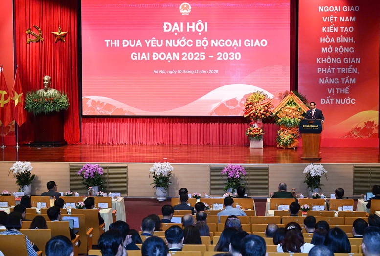 Toàn cảnh Đại hội Thi đua yêu nước Bộ Ngoại giao giai đoạn 2025 – 2030. Ảnh: VGP.