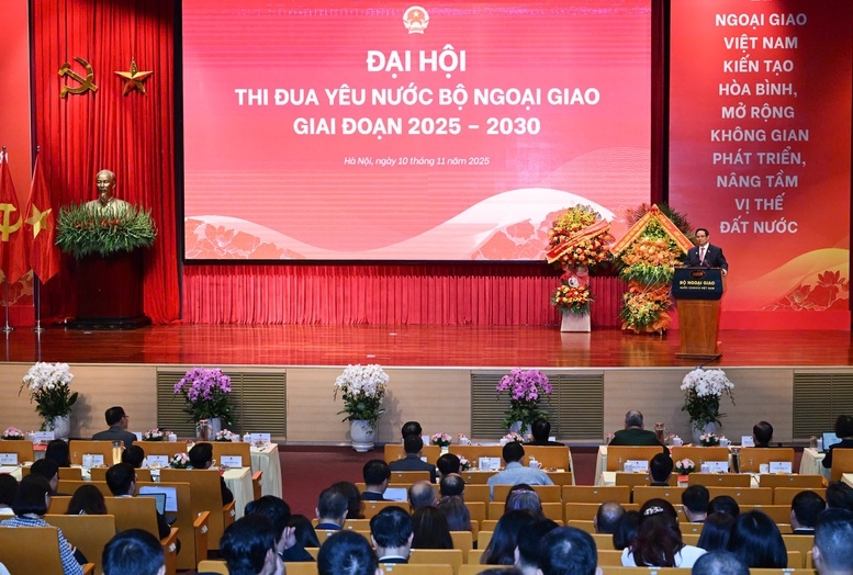 Toàn cảnh Đại hội Thi đua yêu nước Bộ Ngoại giao giai đoạn 2025 – 2030. Ảnh: VGP.