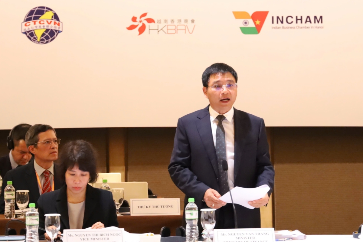 Bộ trưởng Bộ Tài chính Nguyễn Văn Thắng phát biểu khai mạc Diễn đàn VBF 2025.