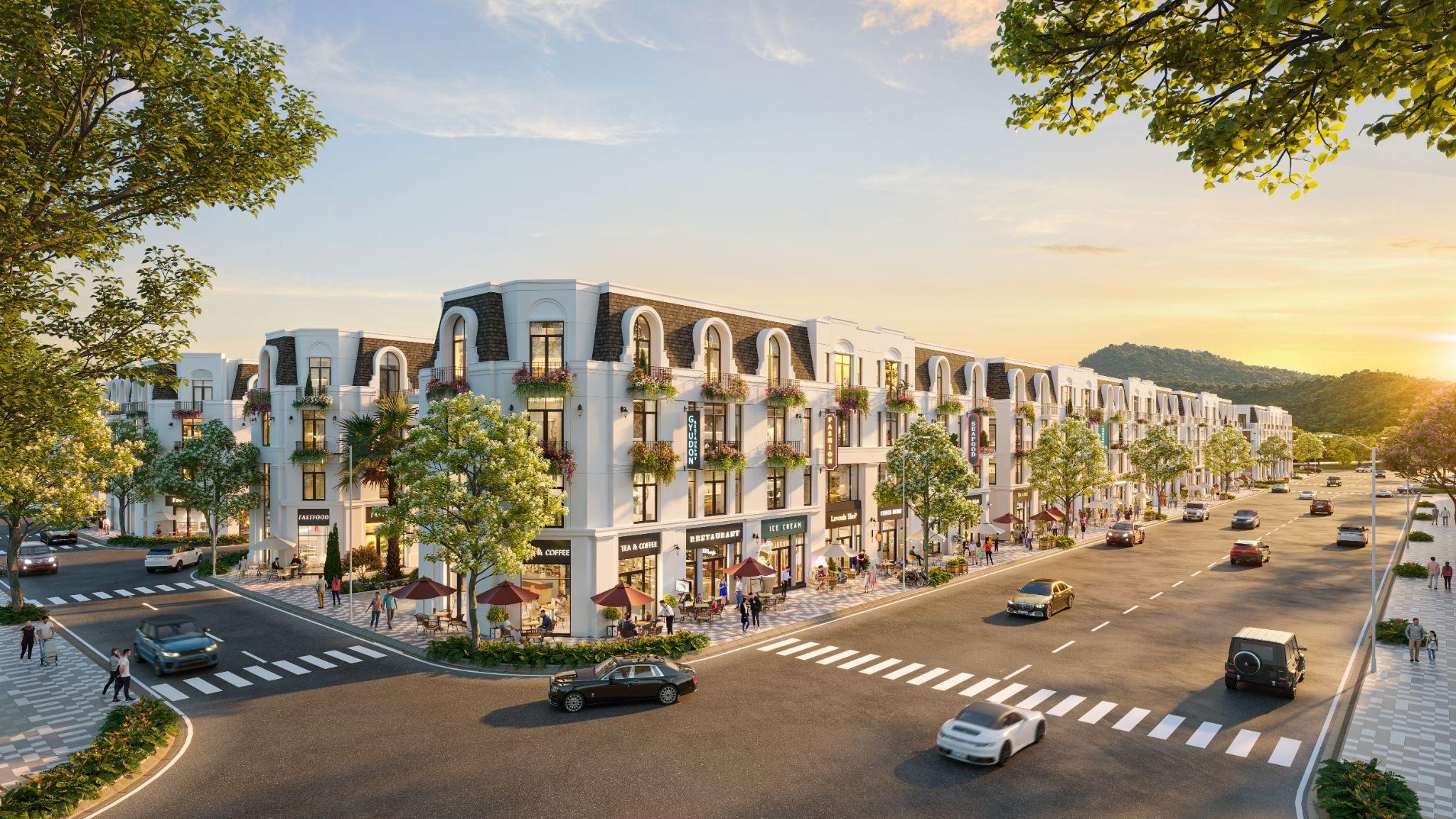 Dòng thương phố Bazaar Home sở hữu tọa độ kinh doanh đắc địa tại trục đại lộ nội khu.