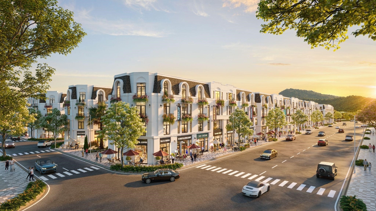 Dòng thương phố Bazaar Home sở hữu tọa độ kinh doanh đắc địa tại trục đại lộ nội khu.