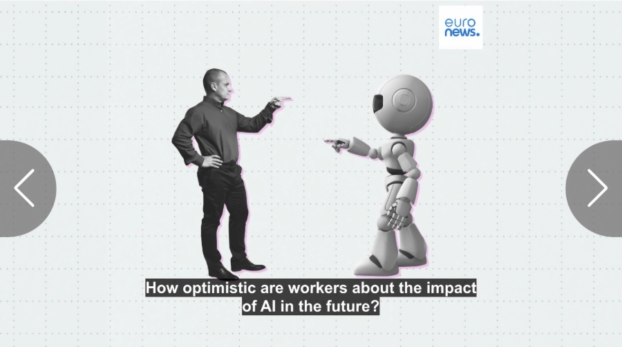 Người lao động hào hứng với tác động của AI trong tương lai như thế nào? (Nguồn ảnh: Euronews)