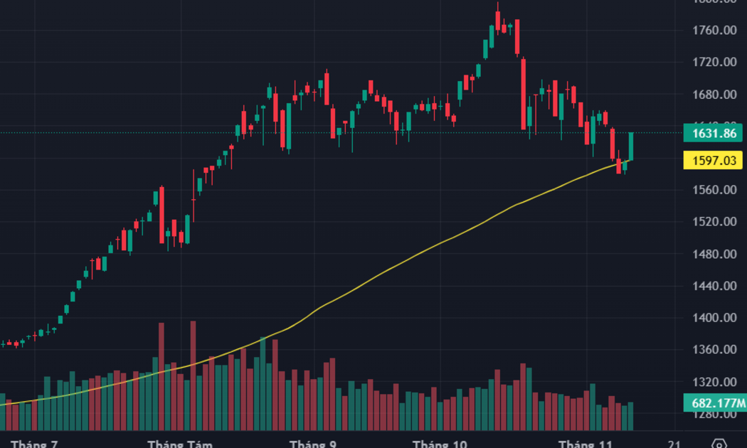 Dòng tiền hào hứng đẩy giá, VN-Index tăng mạnh nhất 30 phiên