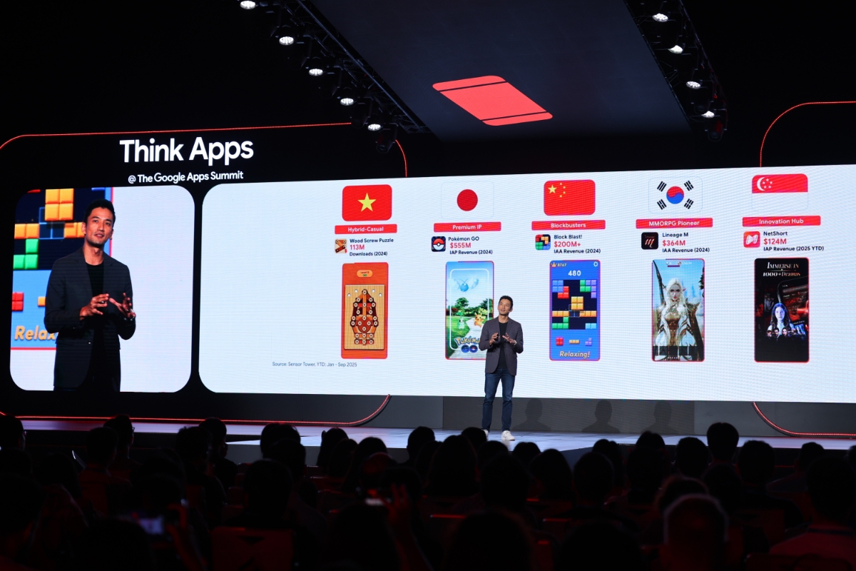 Thị trường châu Á - Thái Bình Dương đang hướng tới mốc 750 tỷ USD, trong đó Việt Nam là quốc gia có tốc độ tăng trưởng doanh thu trong ứng dụng nhanh nhất. Ảnh: Google