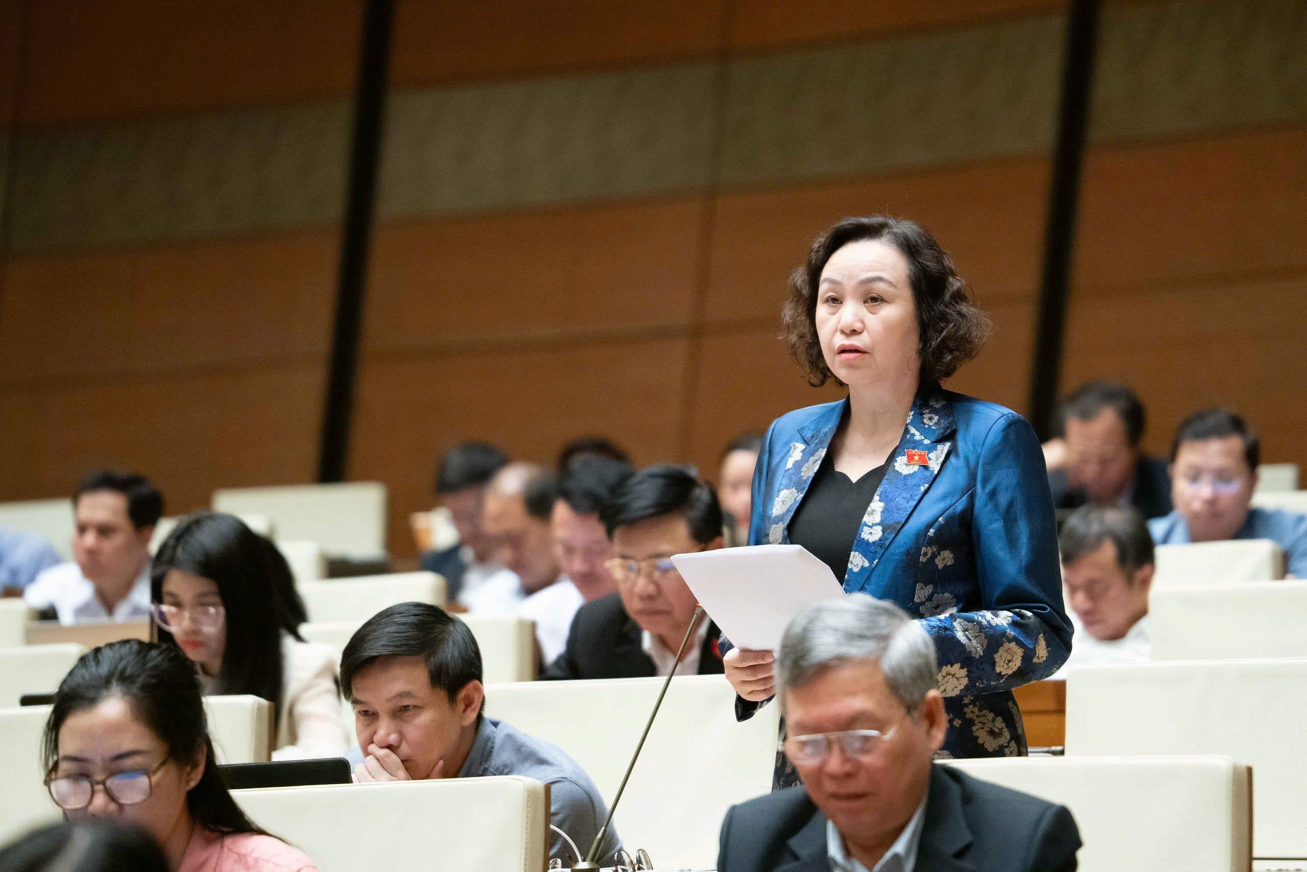 Đại biểu Cao Thị Xuân, Đoàn đại biểu Quốc hội tỉnh Thanh Hoá. Ảnh: Quốc hội.