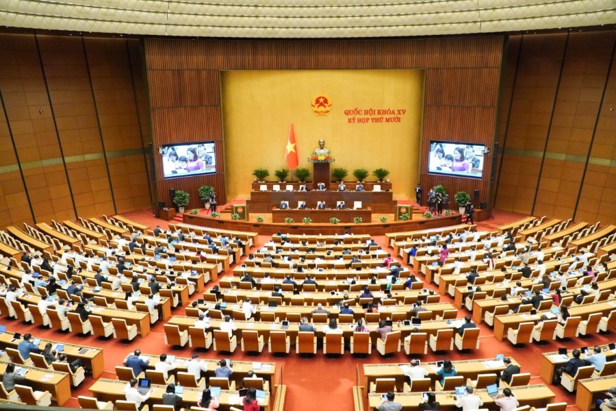 Quang cảnh phiên thảo luận Dự thảo Luật Viên chức (sửa đổi). Ảnh: Quốc hội.