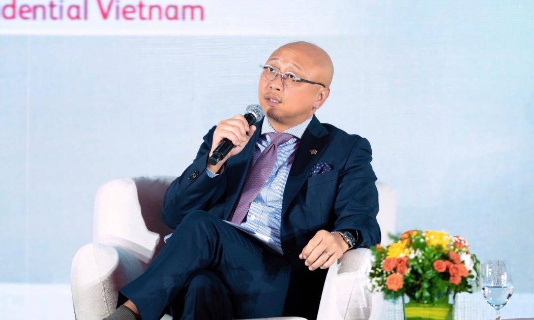 Ông Kevin Kwon - Tổng giám đốc Prudential Việt Nam tại sự kiện ra mắt sản phẩm bảo hiểm liên kết đơn vị PRU-Đầu Tư Vững Tiến. Ảnh: Prudential Việt Nam.